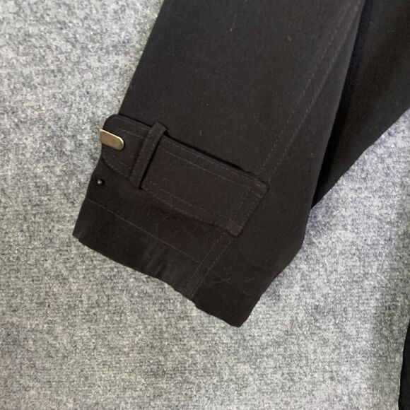 St John’s Bay Black Medium Weight Car Coat Women Petite Medium Zip Front Pockets - Picture 6 of 16